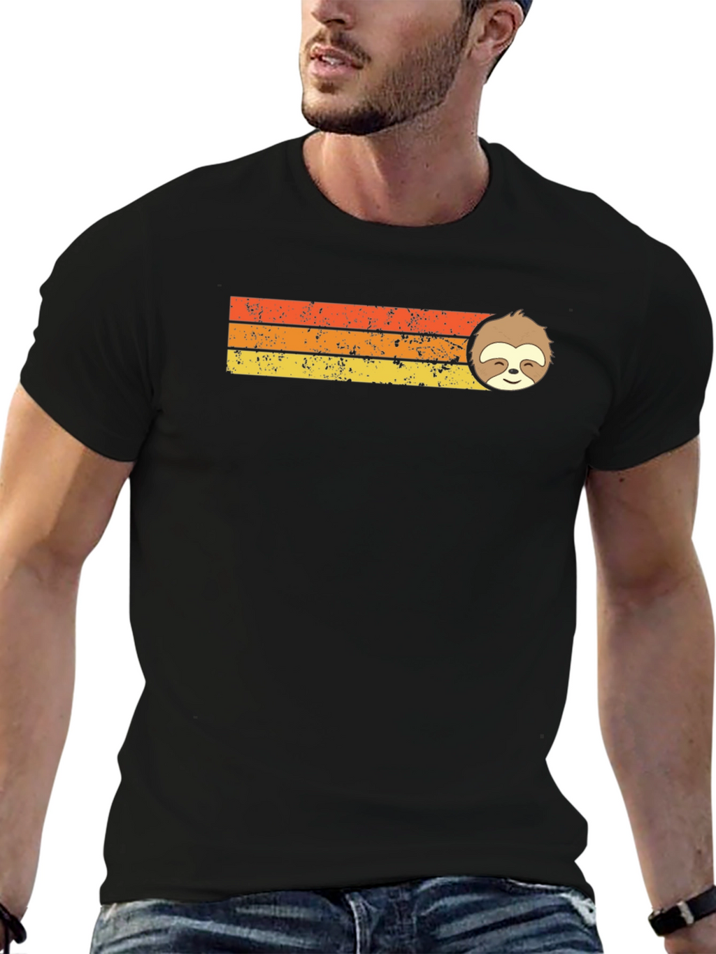 Sloth Graphic T-Shirt - Retro Style