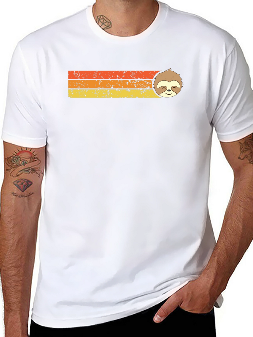 Sloth Graphic T-Shirt - Retro Style