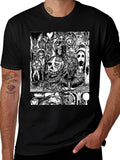 Skull Graphic Tee - Black Cotton Comfort