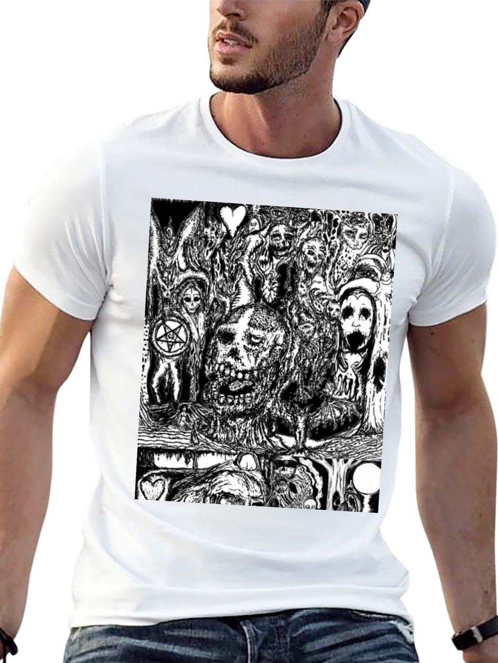 Skull Graphic Tee - Black Cotton Comfort