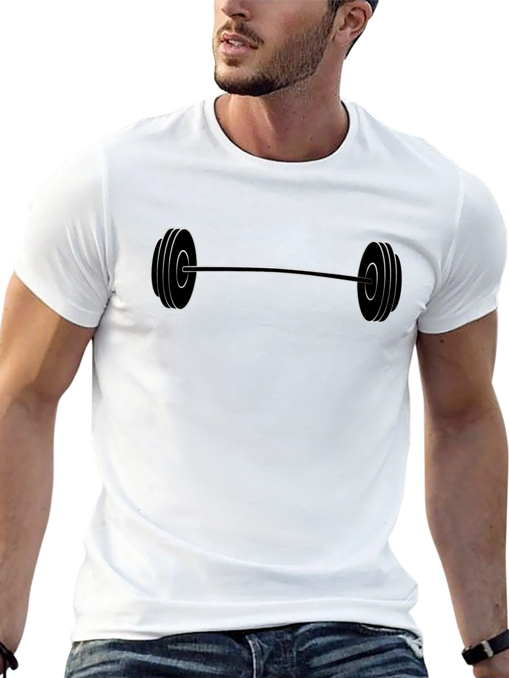 Workout Ready Barbell Graphic Tee - Black
