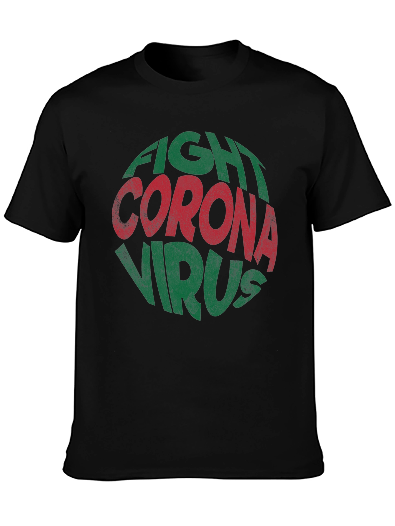Fight Corona Virus Graphic Print T-Shirt
