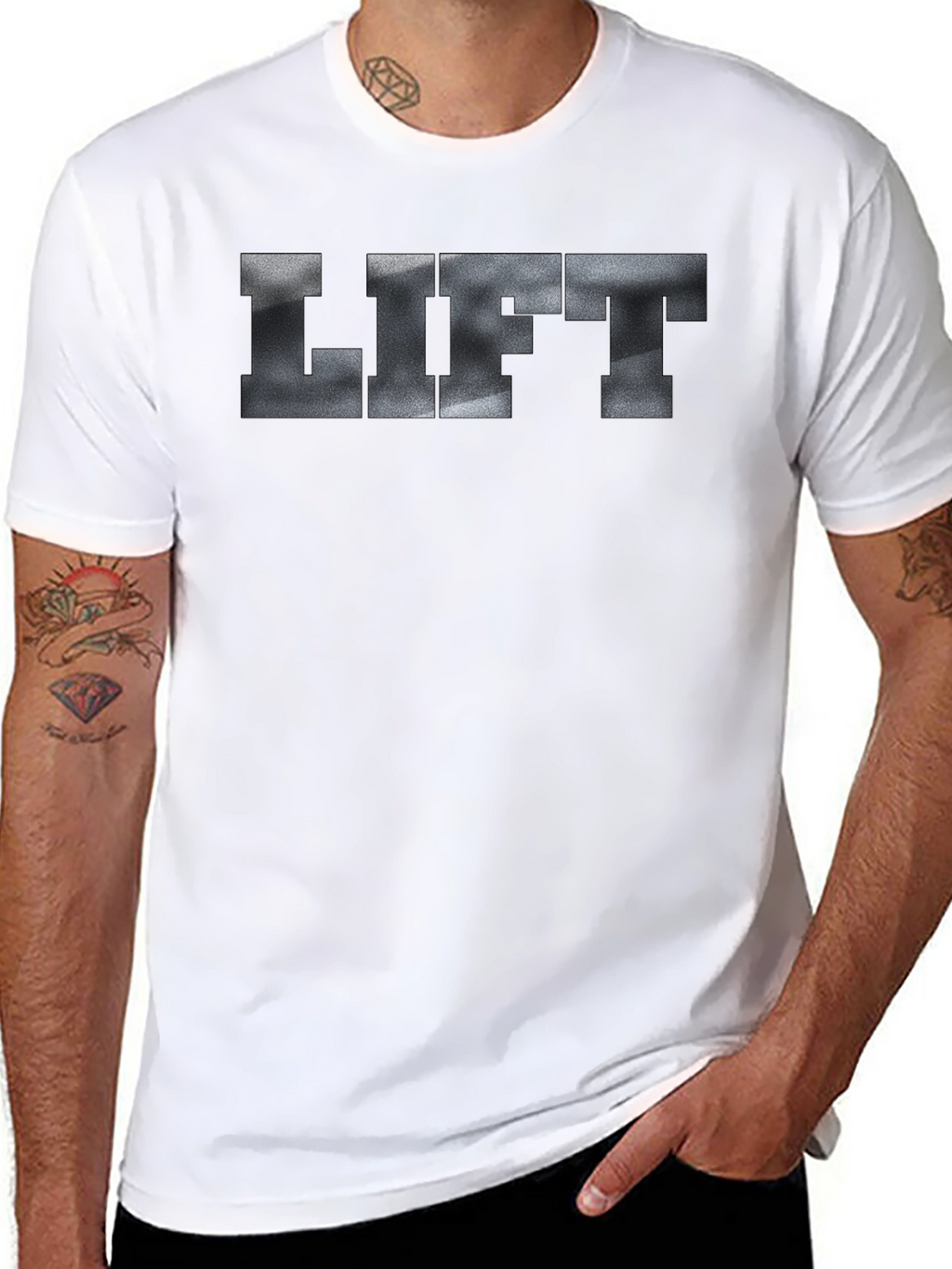 Mens Black Lift T-Shirt - Gym Workout Apparel