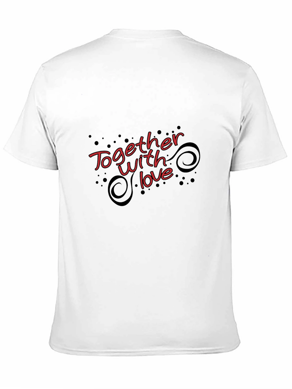 Together With Love Black Graphic T-Shirt