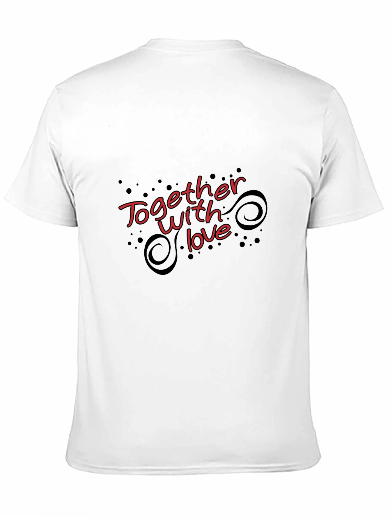 Together With Love Black Graphic T-Shirt