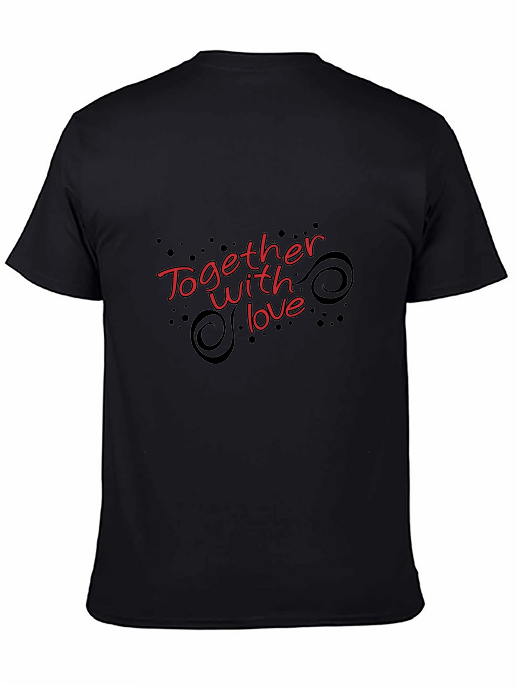 Together With Love Black Graphic T-Shirt