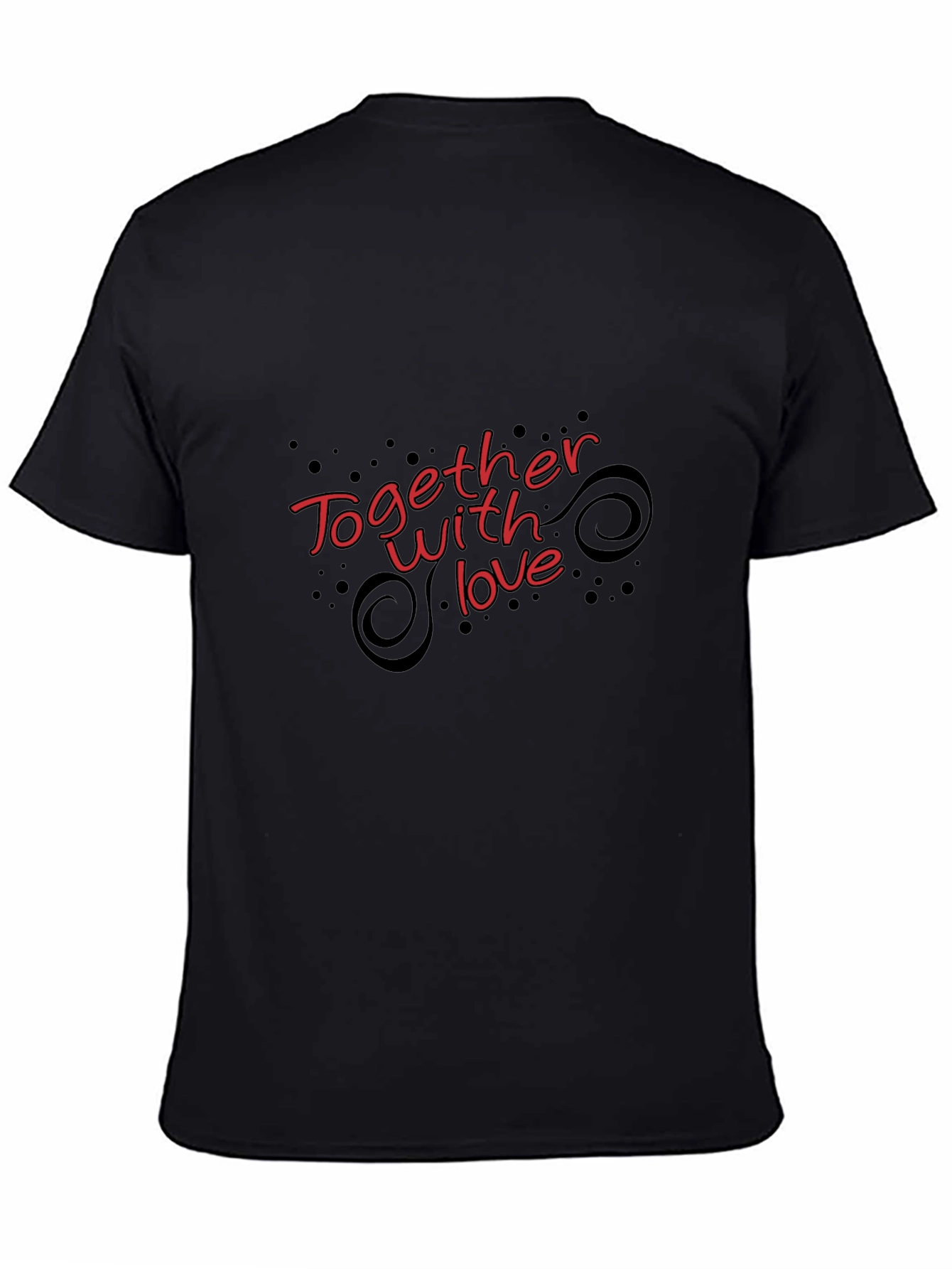 Together With Love Black Graphic T-Shirt
