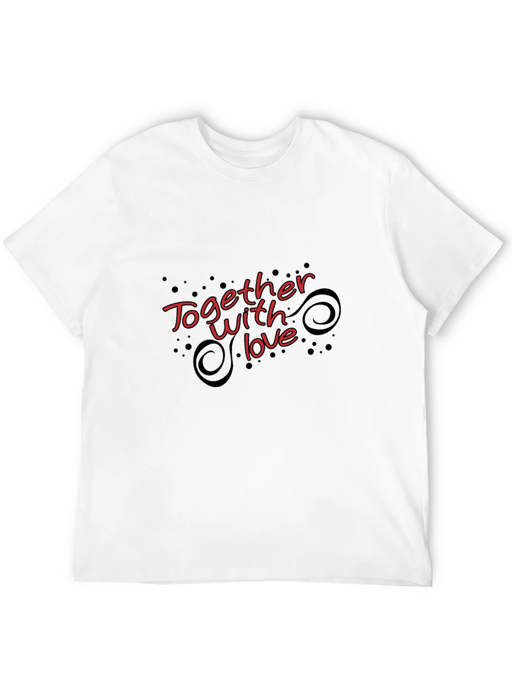 Together With Love Black Graphic T-Shirt