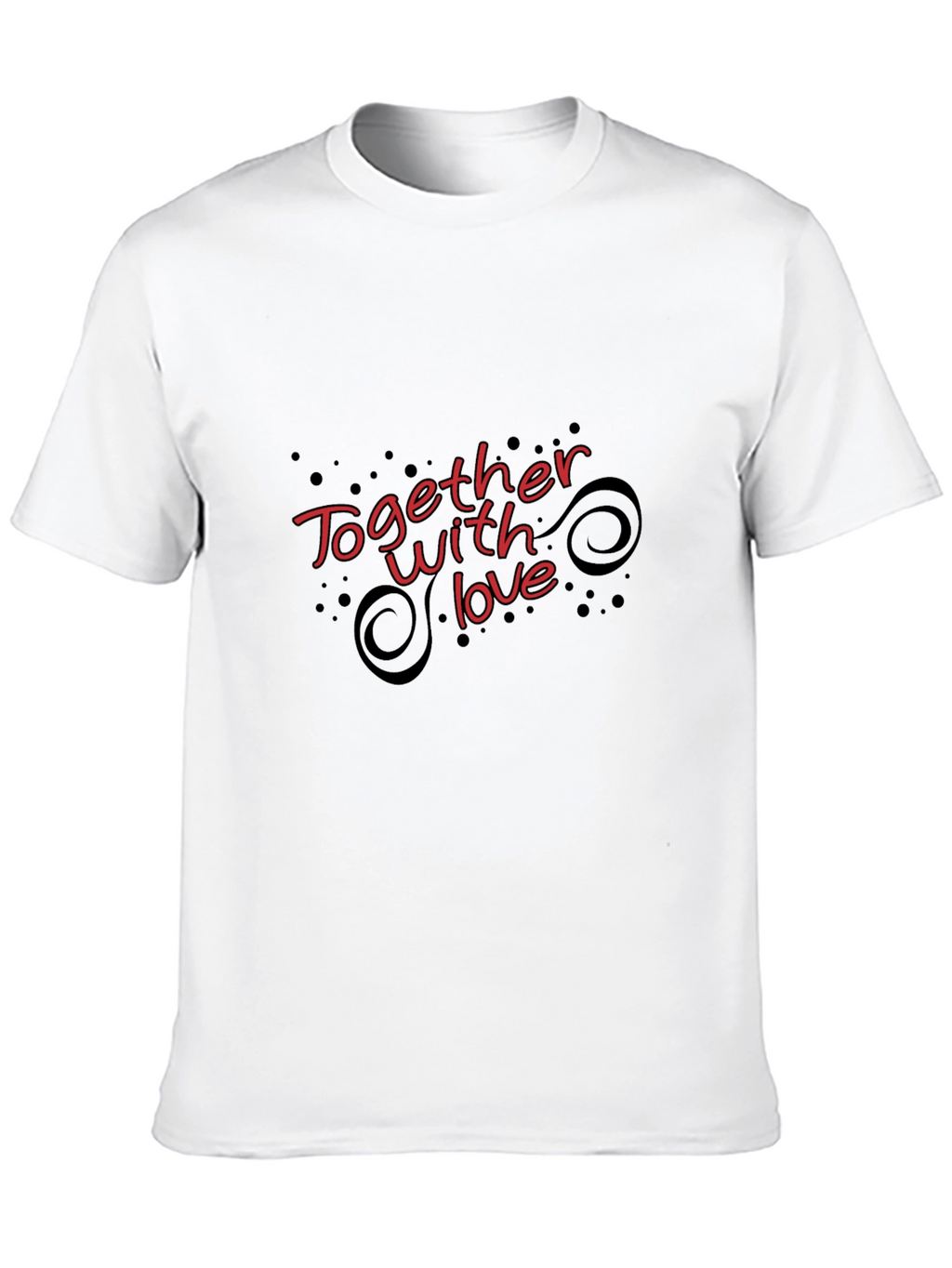 Together With Love Black Graphic T-Shirt