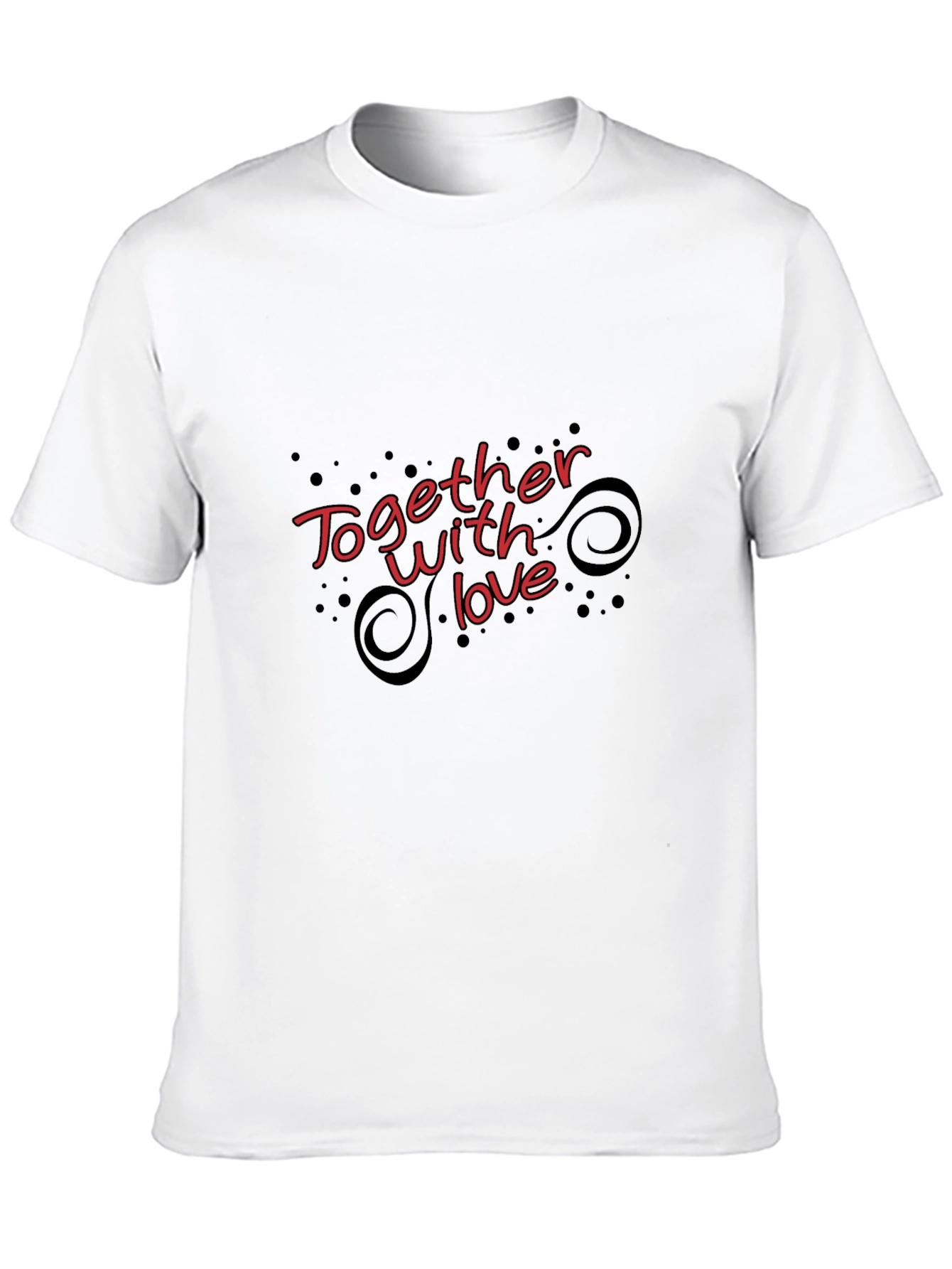 Together With Love Black Graphic T-Shirt