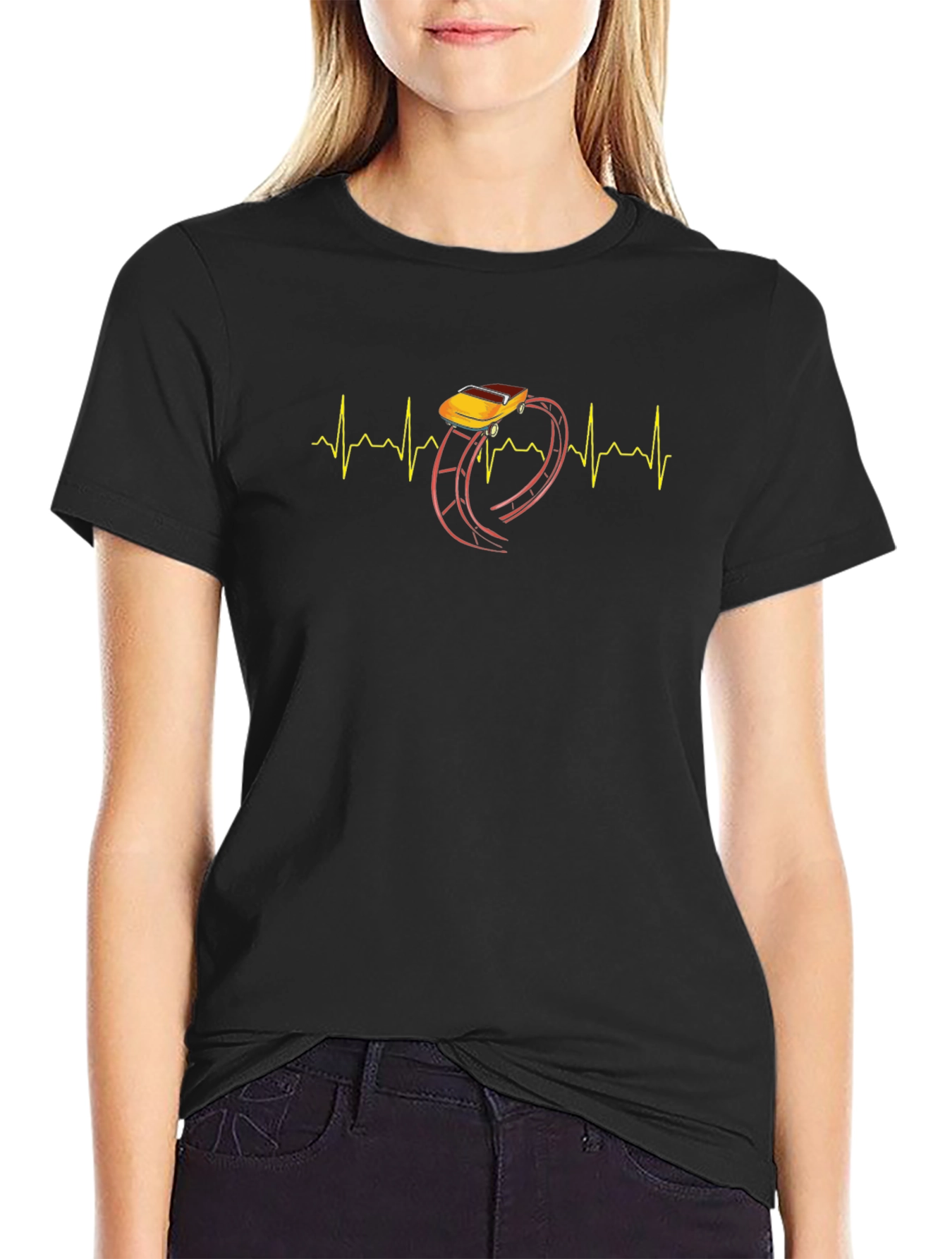 Roller Coaster Heartbeat Graphic Tee