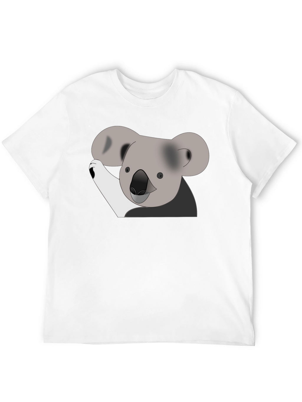 Koala Graphic Print Black T-Shirt