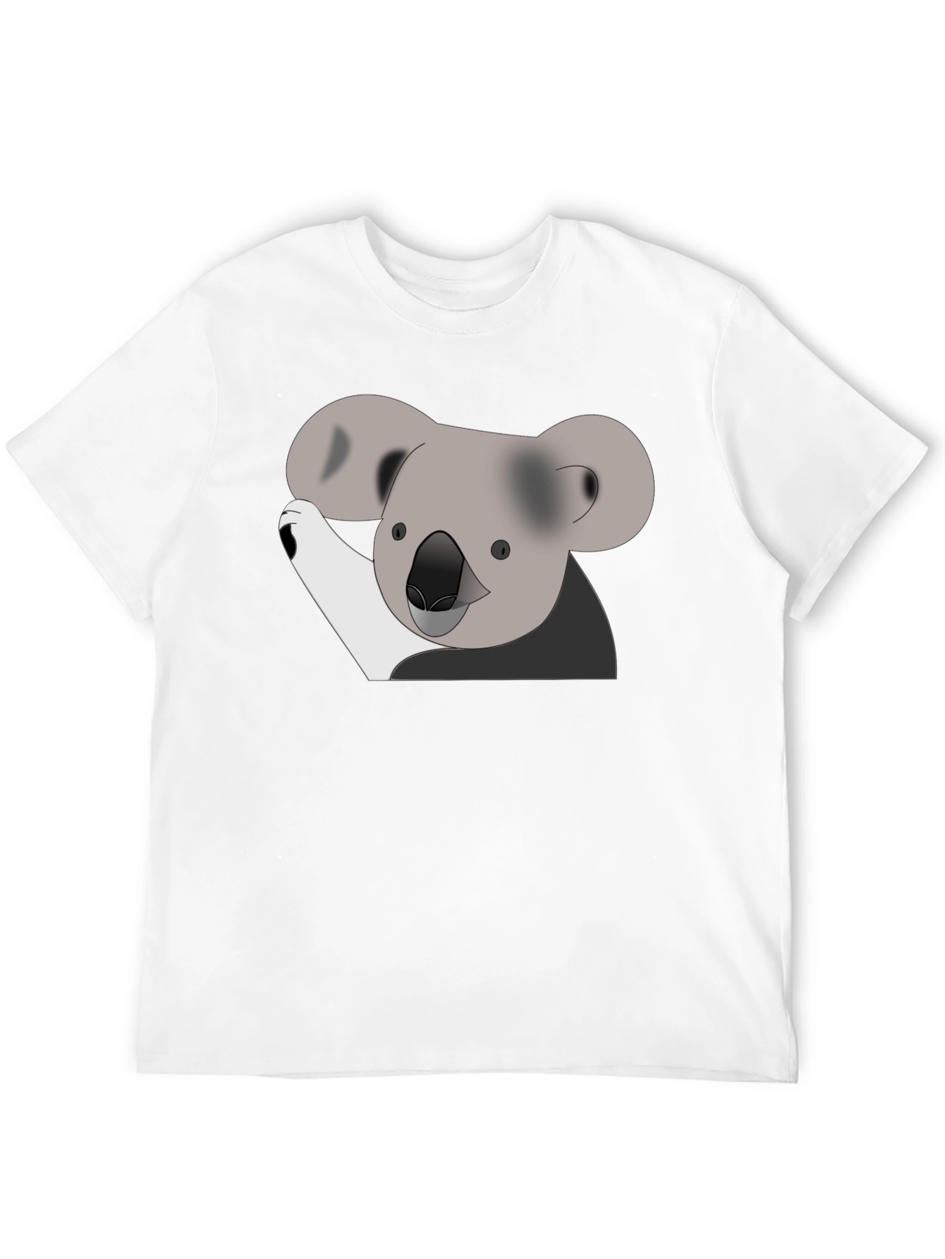 Koala Graphic Print Black T-Shirt