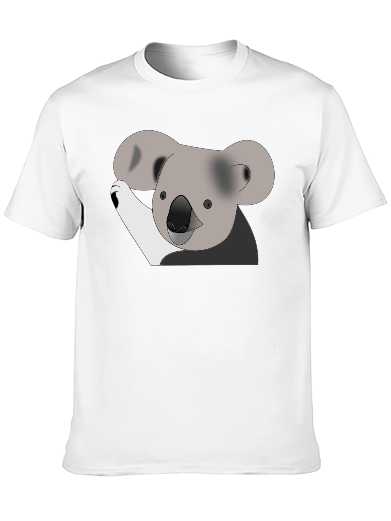 Koala Graphic Print Black T-Shirt