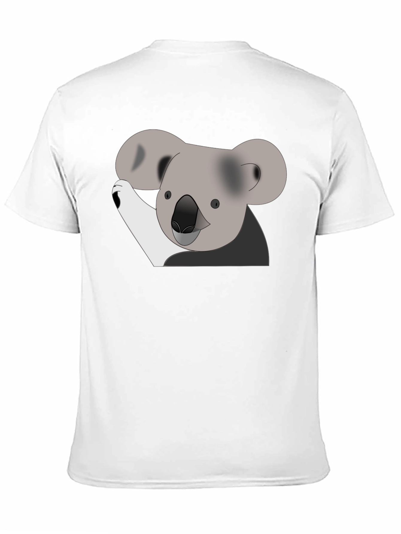 Koala Graphic Print Black T-Shirt