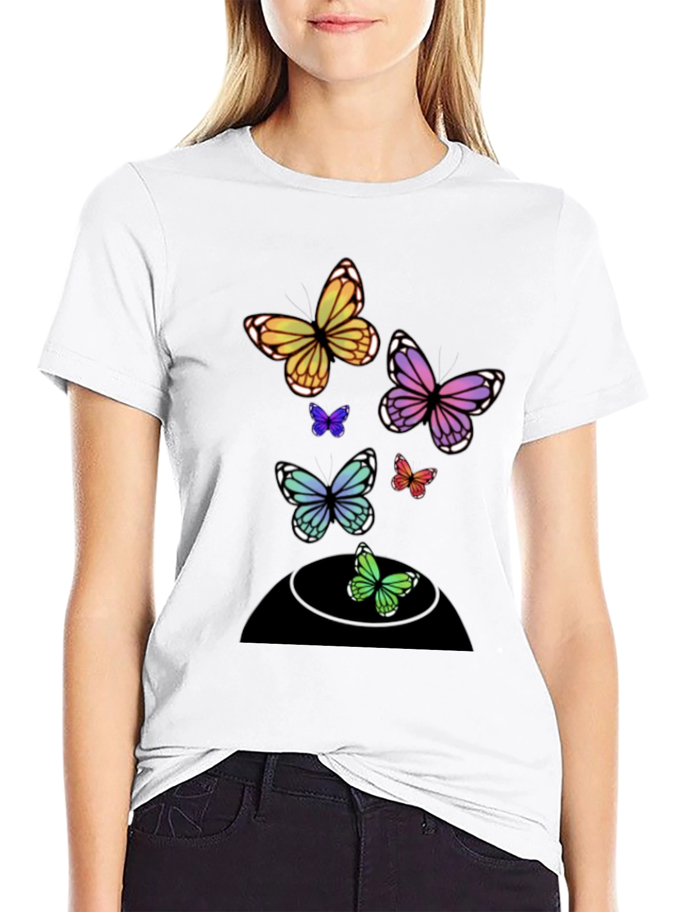 Butterfly Graphic Print T-Shirt