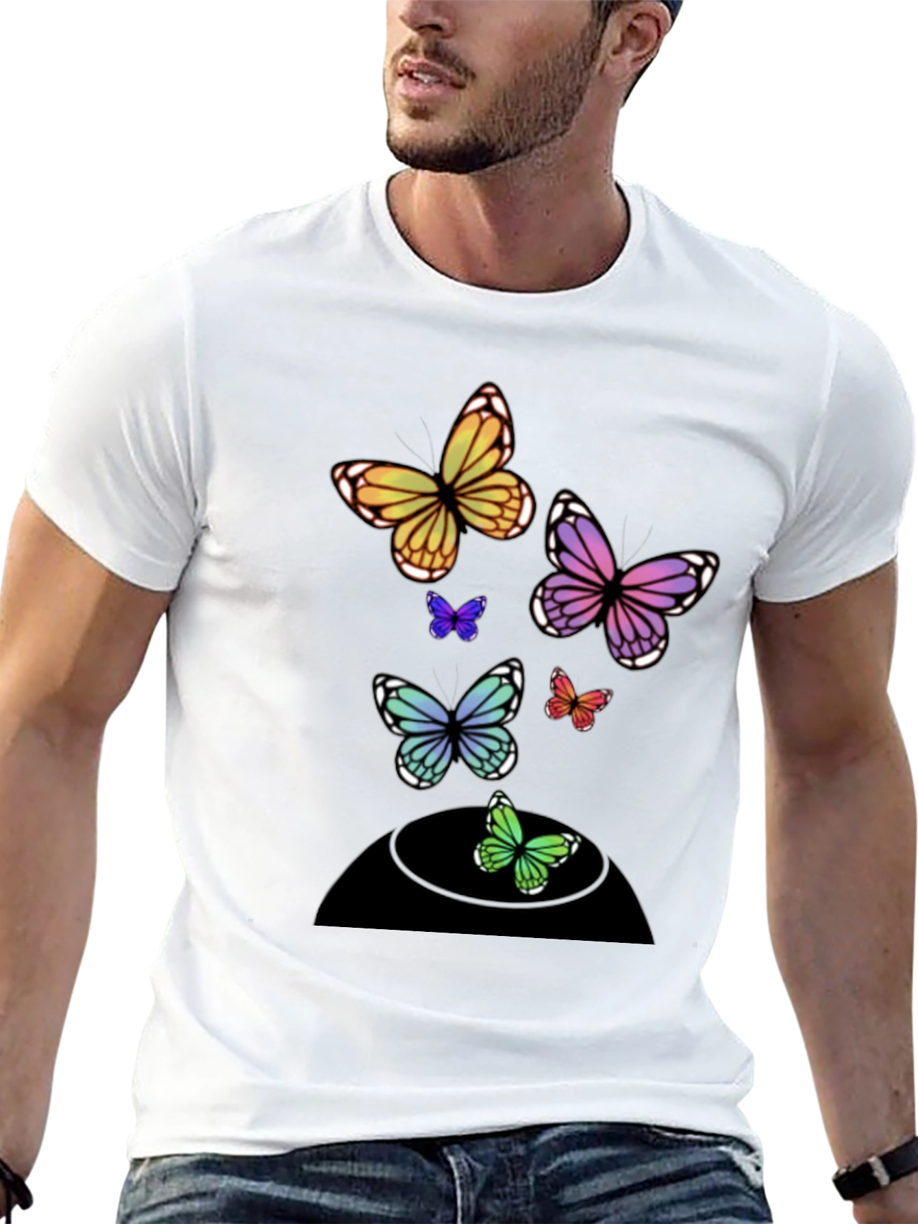 Butterfly Graphic Print T-Shirt