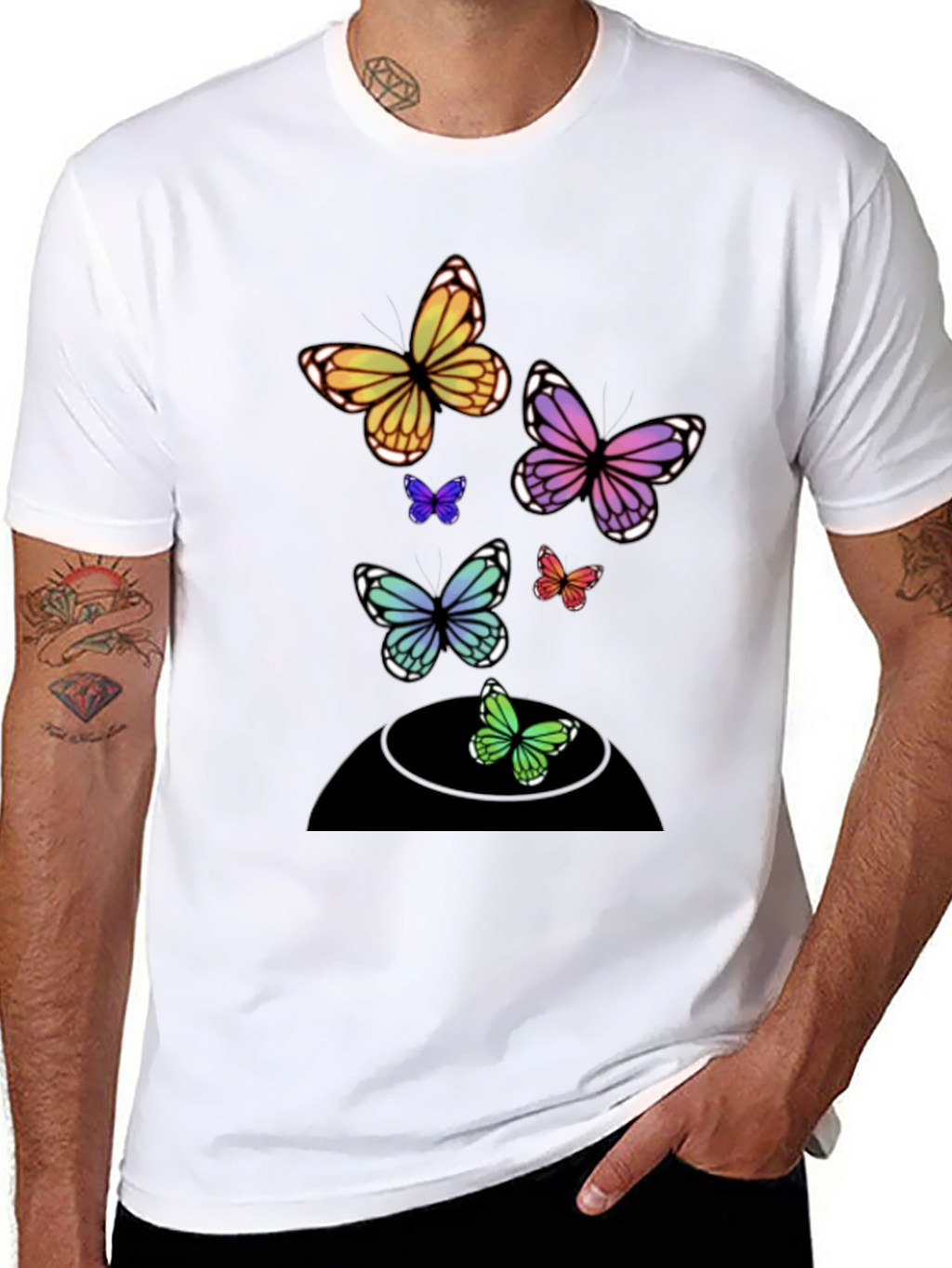 Butterfly Graphic Print T-Shirt