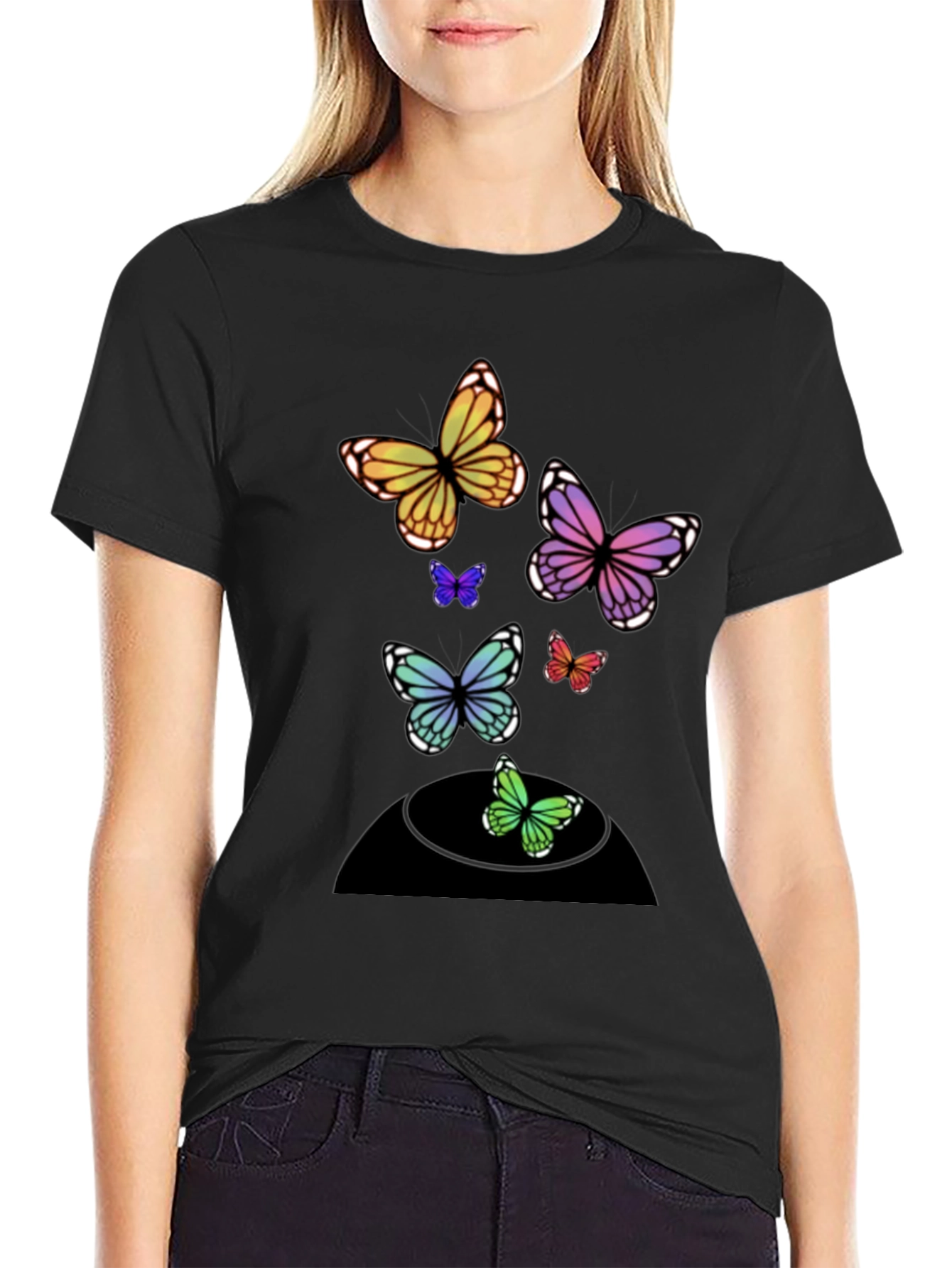 Butterfly Graphic Print T-Shirt