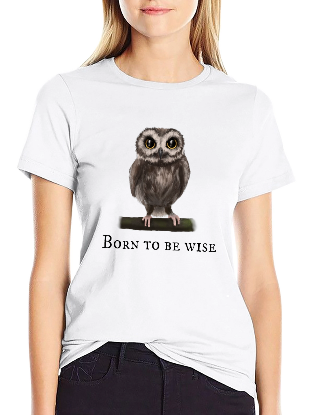 Born to be Wise Owl Graphic T-Shirt