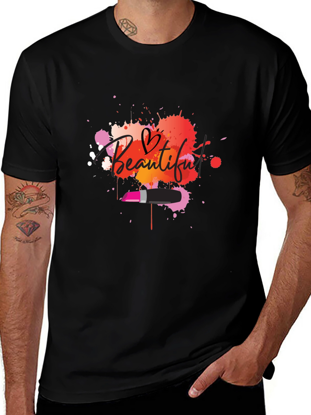 Beautiful Lipstick Graphic T-Shirt