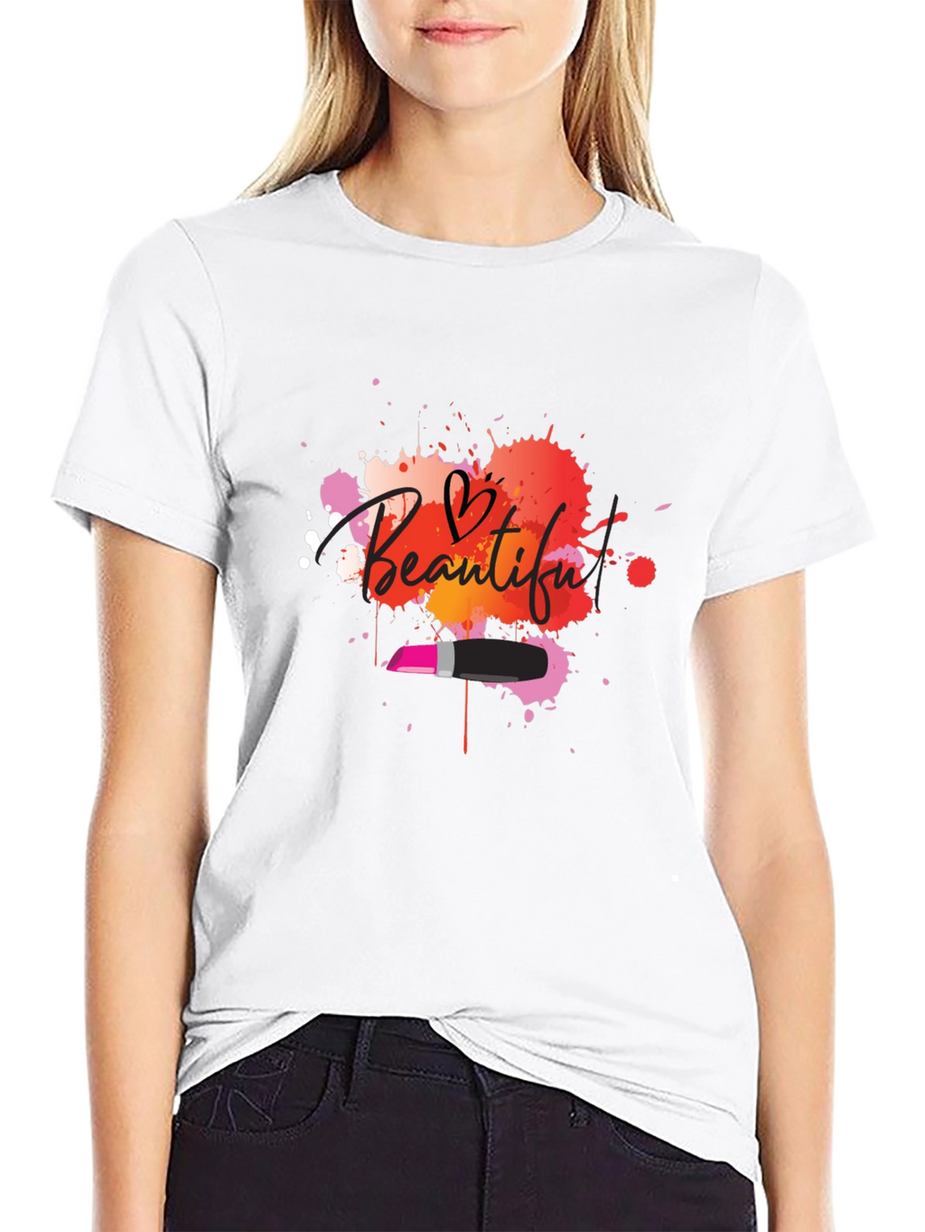 Beautiful Lipstick Graphic T-Shirt