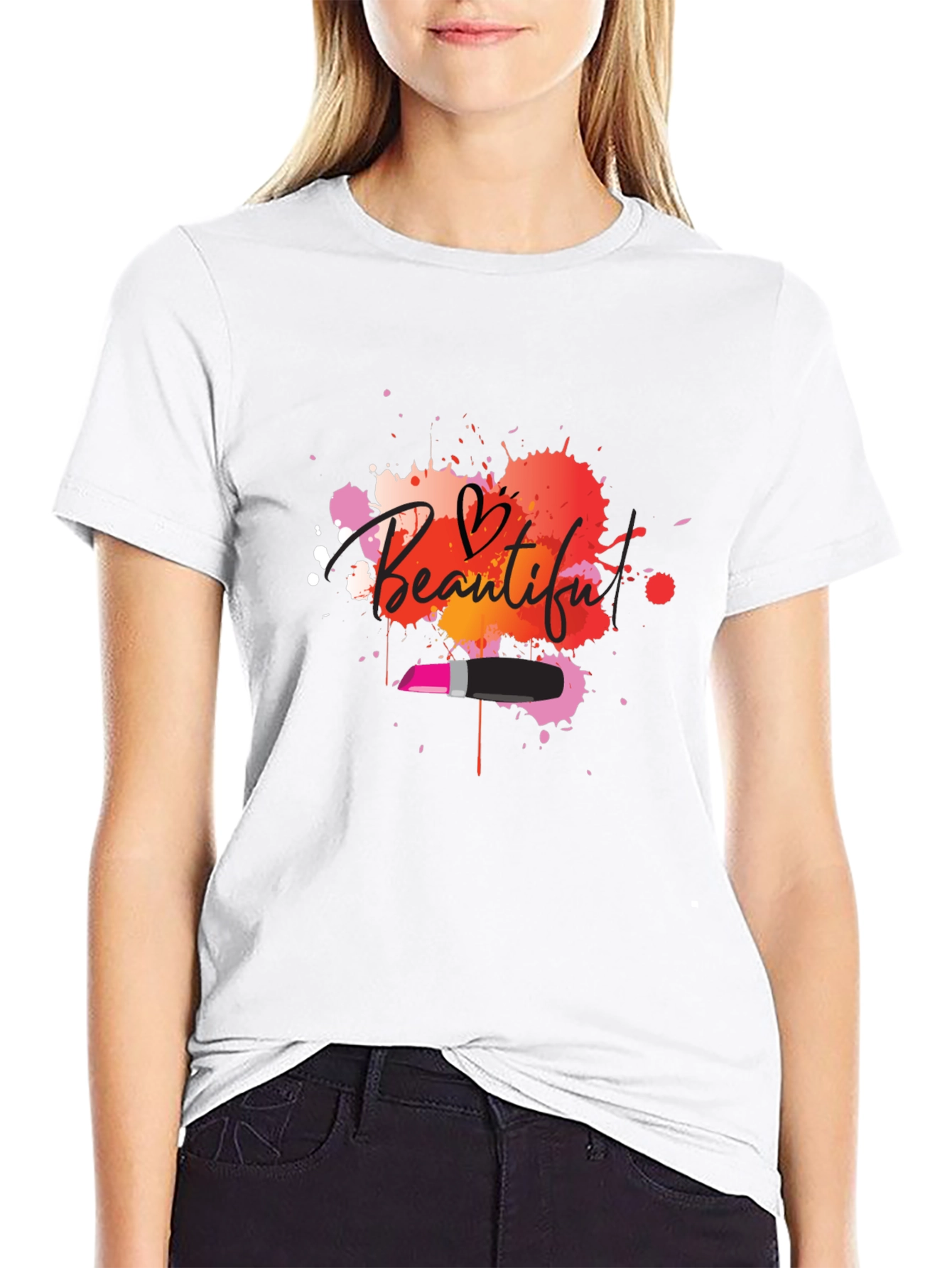 Beautiful Lipstick Graphic T-Shirt