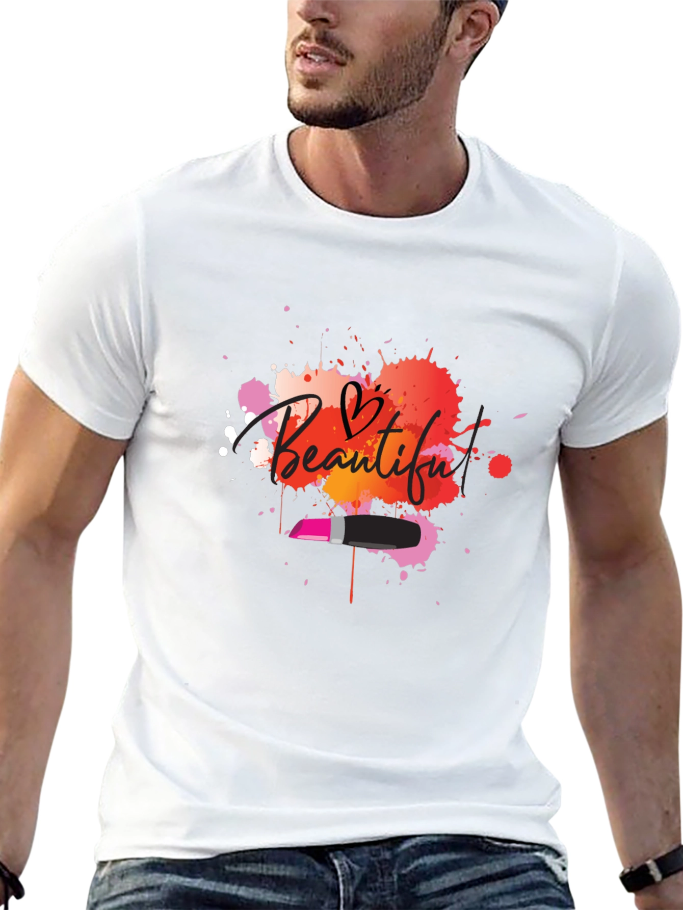 Beautiful Lipstick Graphic T-Shirt