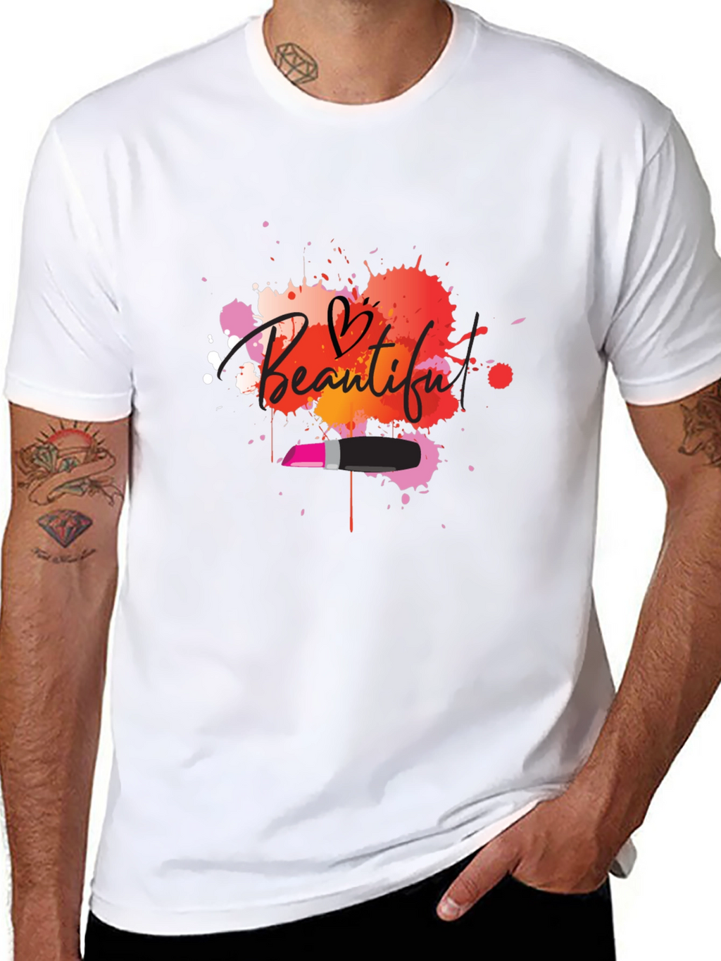 Beautiful Lipstick Graphic T-Shirt