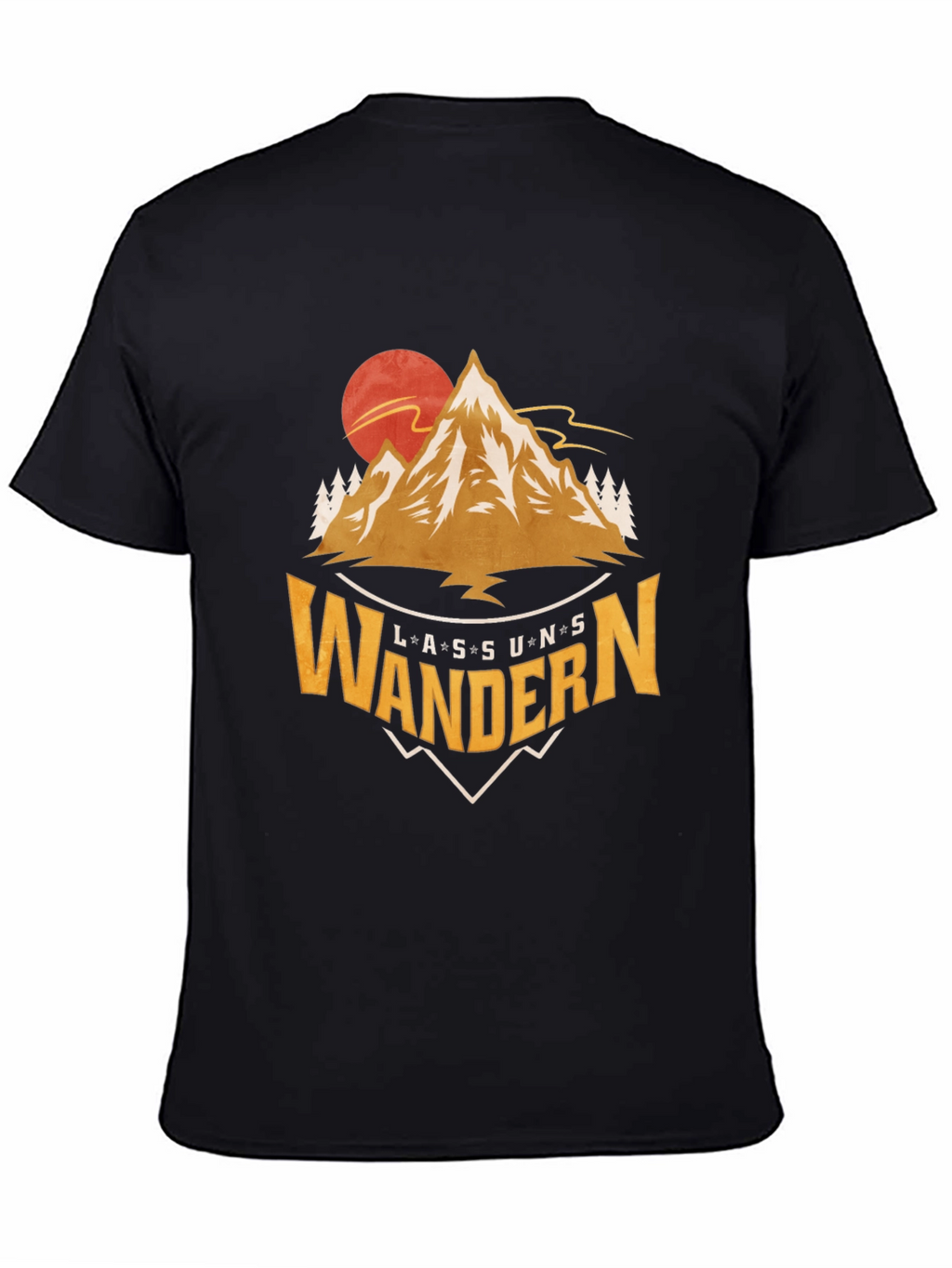 Lass Uns Wandern Graphic Tee - Mountain Adventure Shirt