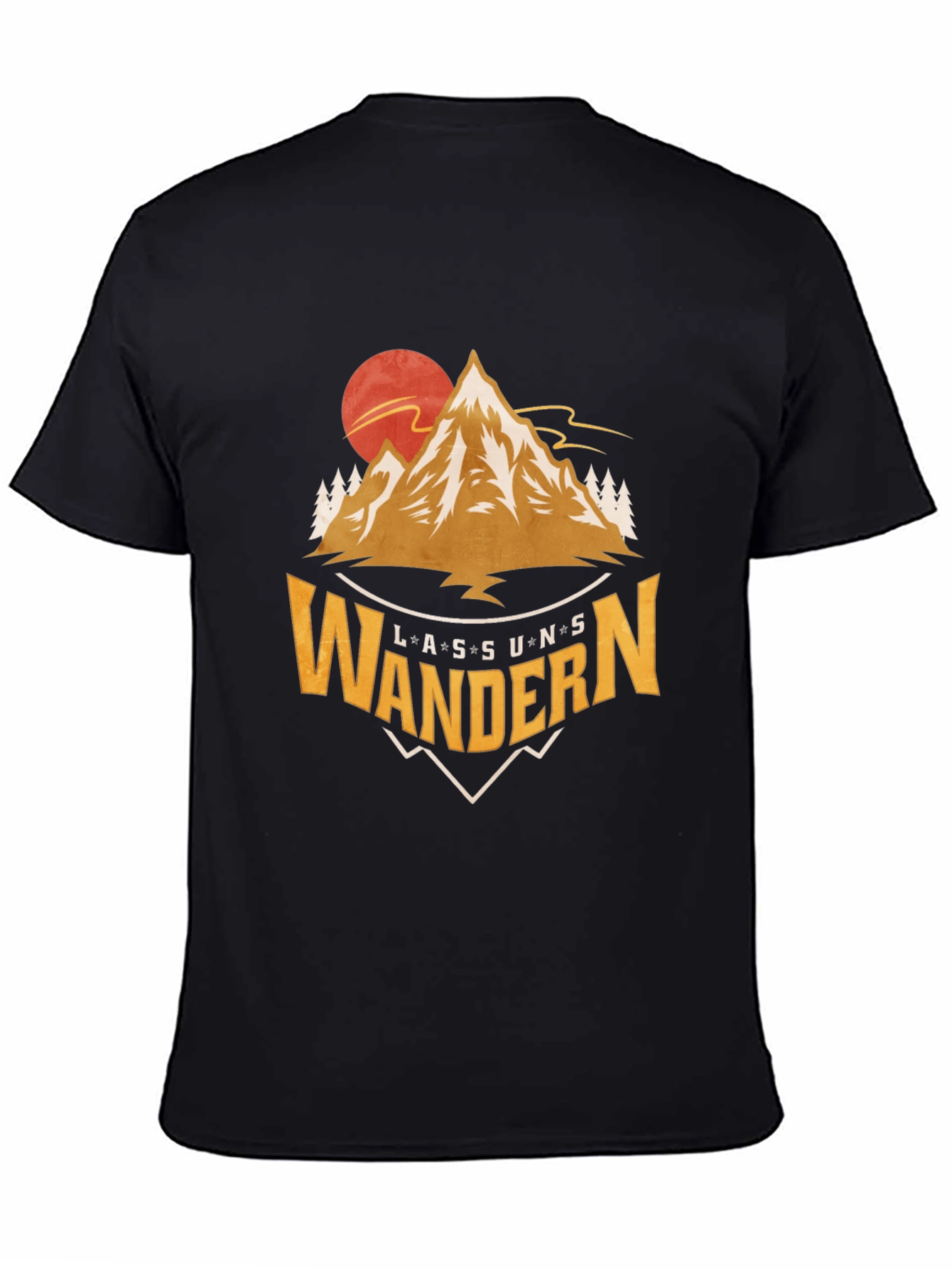 Lass Uns Wandern Graphic Tee - Mountain Adventure Shirt
