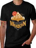 Lass Uns Wandern Graphic Tee - Mountain Adventure Shirt