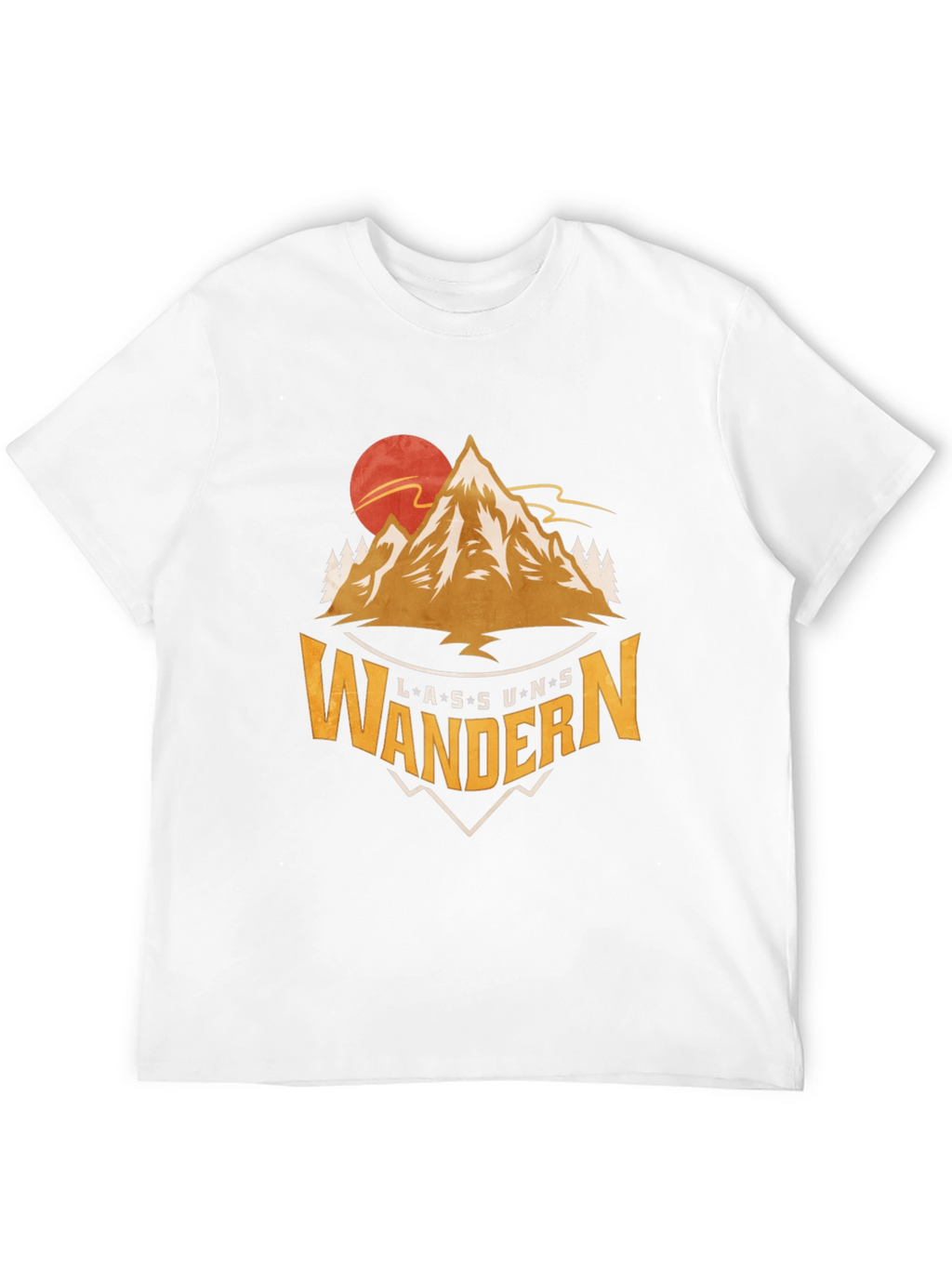 Lass Uns Wandern Graphic Tee - Mountain Adventure Shirt