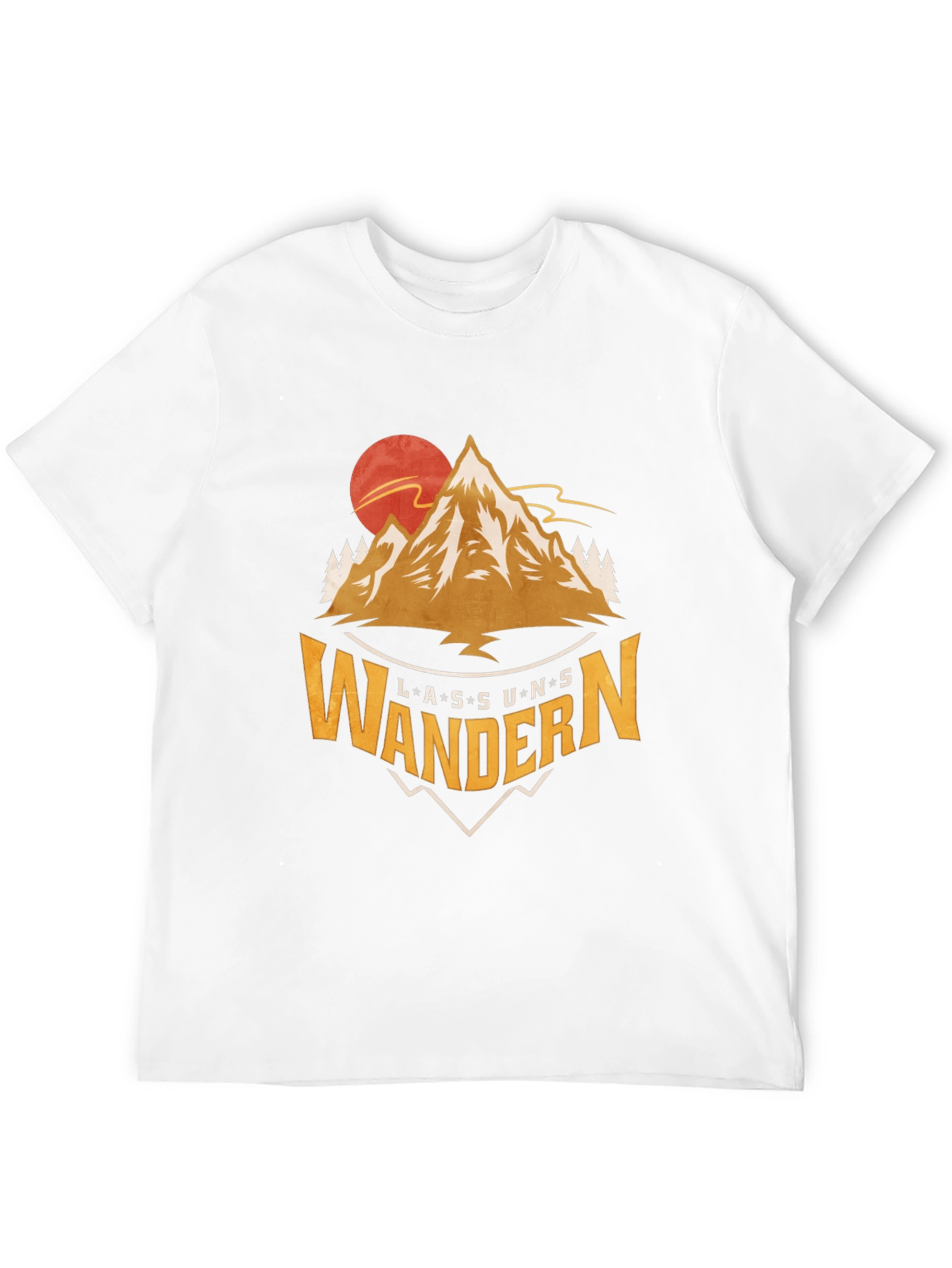 Lass Uns Wandern Graphic Tee - Mountain Adventure Shirt