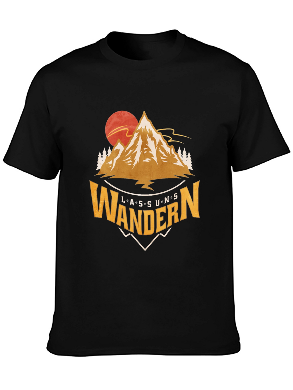 Lass Uns Wandern Graphic Tee - Mountain Adventure Shirt