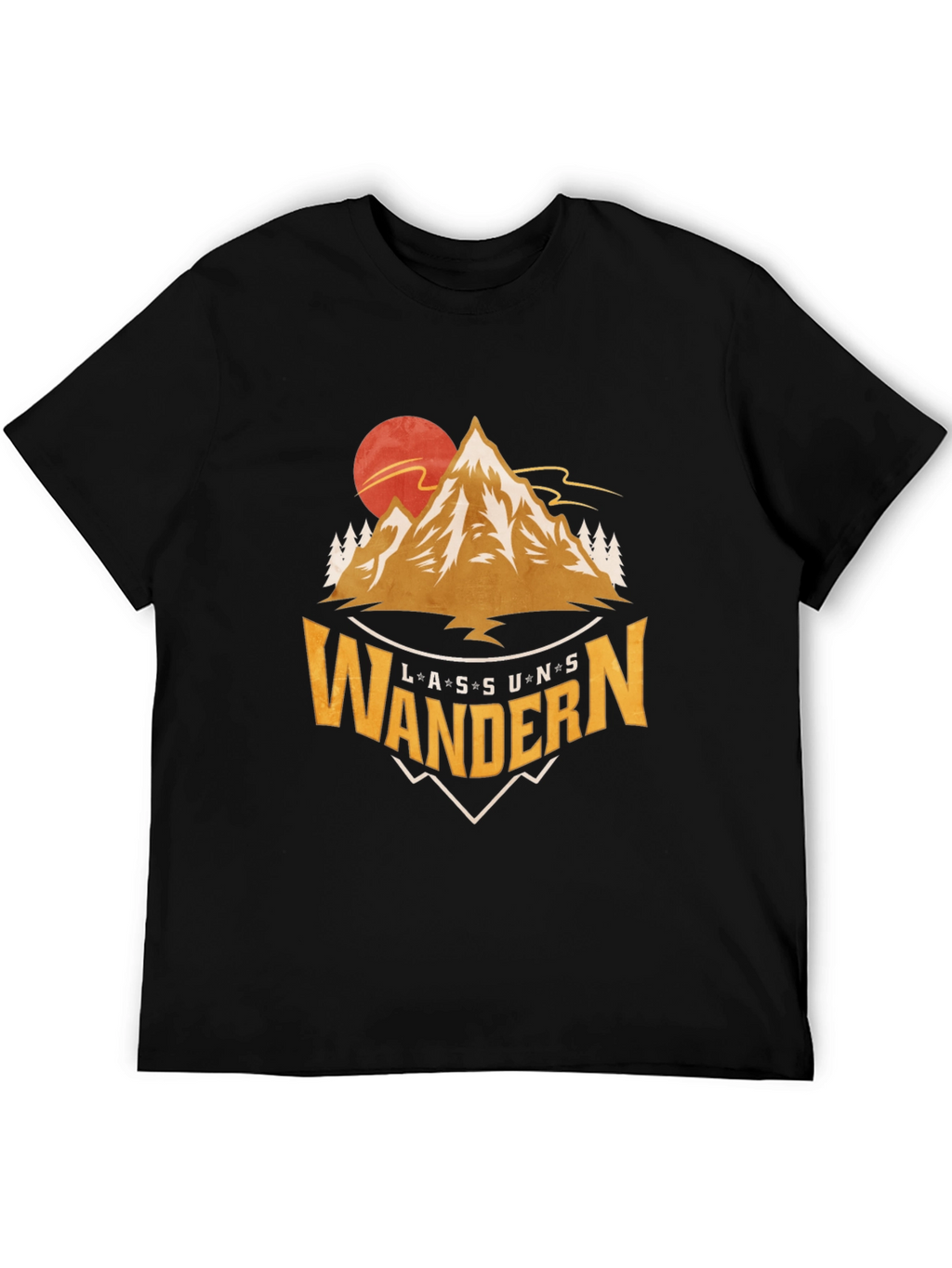 Lass Uns Wandern Graphic Tee - Mountain Adventure Shirt