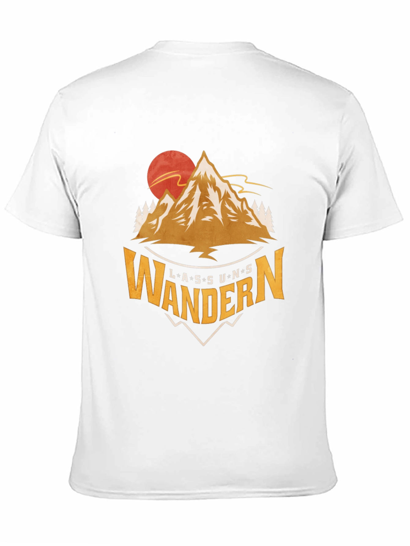 Lass Uns Wandern Graphic Tee - Mountain Adventure Shirt