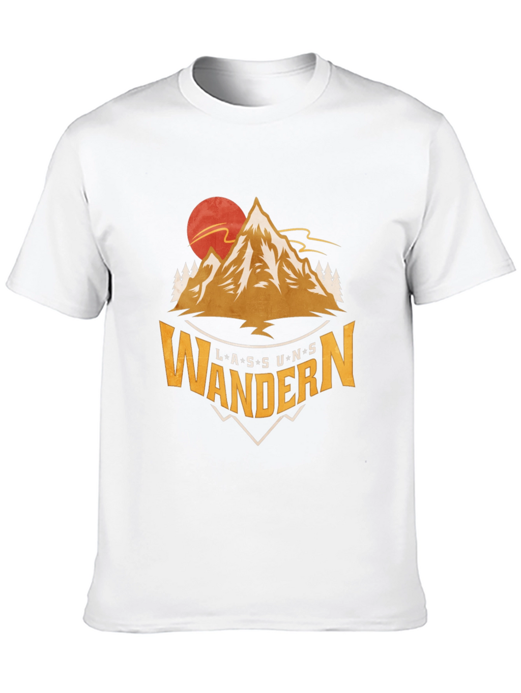 Lass Uns Wandern Graphic Tee - Mountain Adventure Shirt