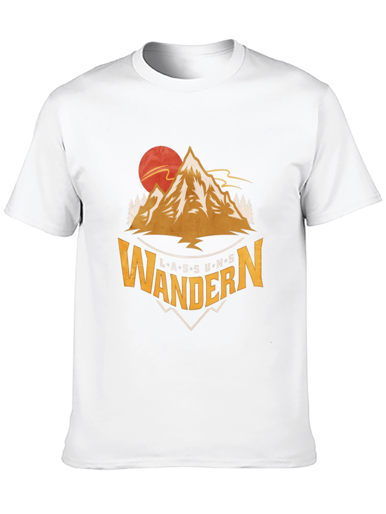 Lass Uns Wandern Graphic Tee - Mountain Adventure Shirt
