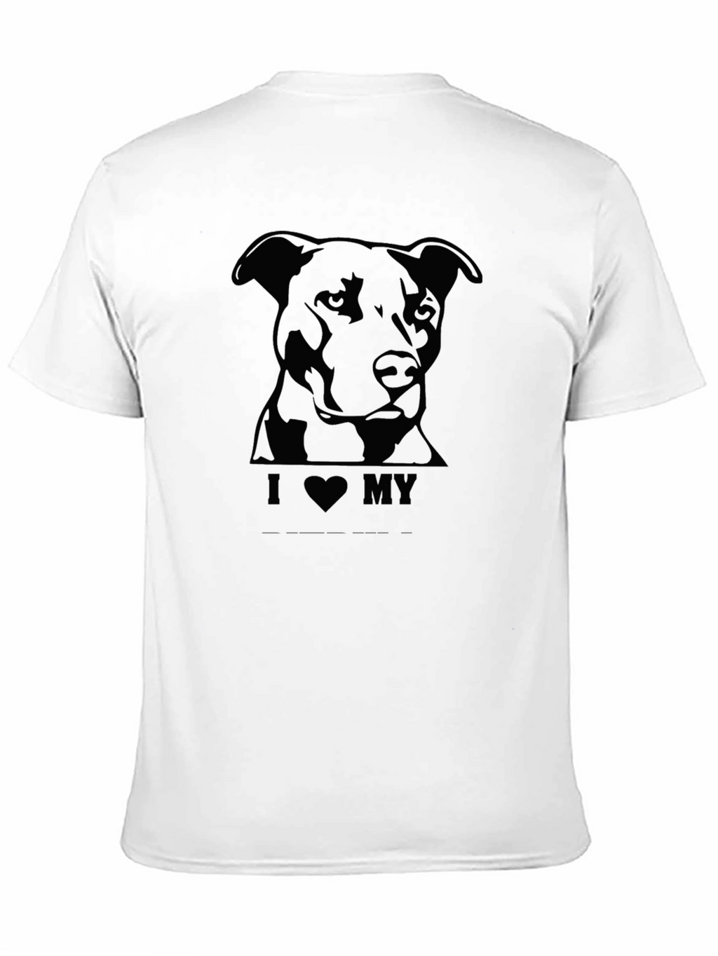 I Love My Dog Black T-Shirt