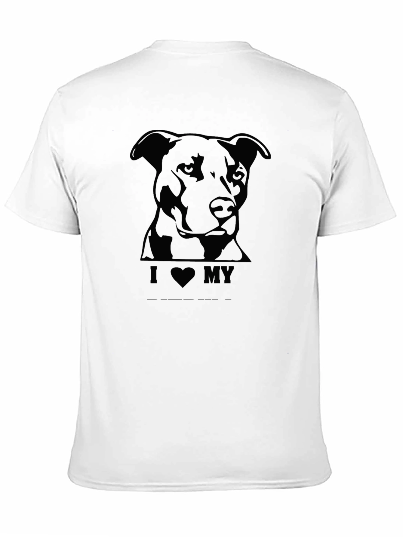 I Love My Dog Black T-Shirt