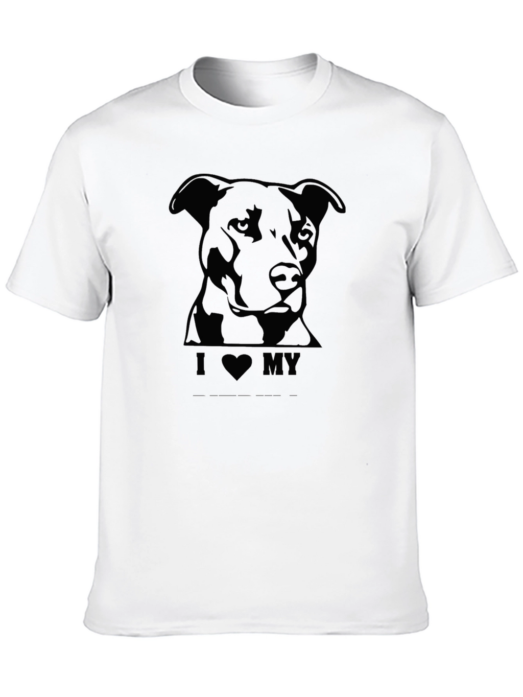 I Love My Dog Black T-Shirt