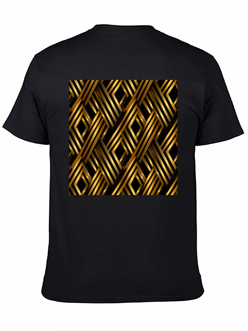 Geometric Gold Pattern T-Shirt