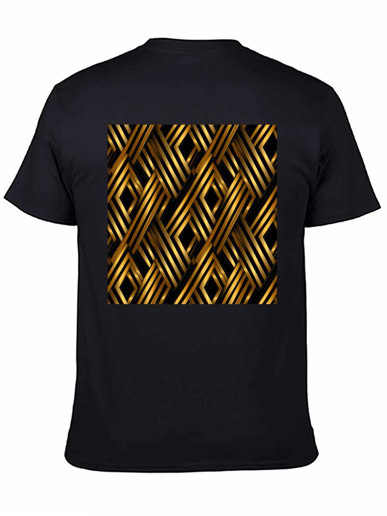 Geometric Gold Pattern T-Shirt