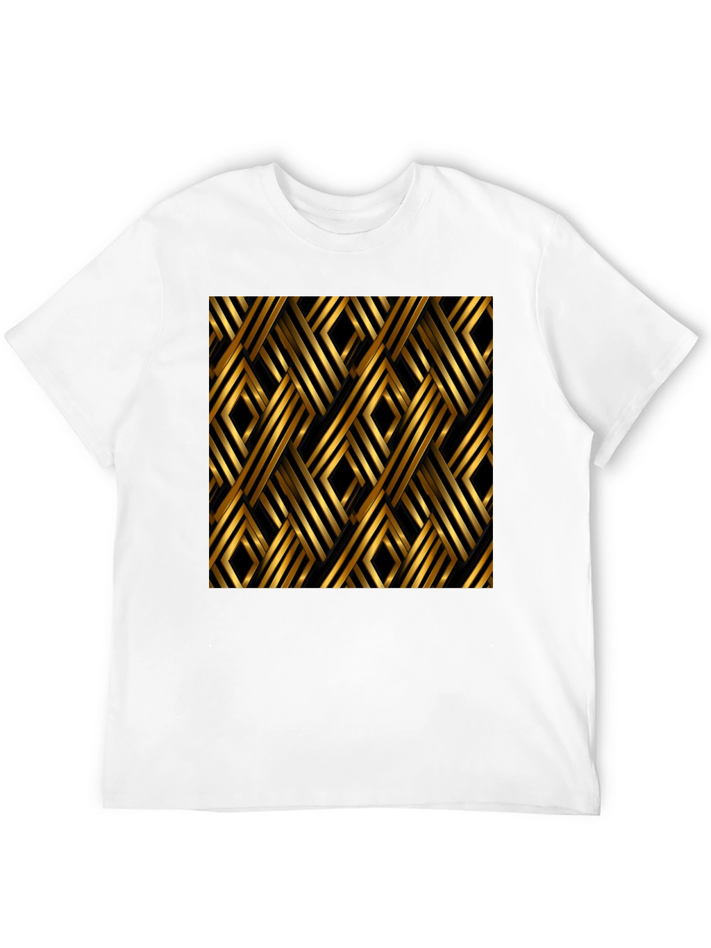 Geometric Gold Pattern T-Shirt