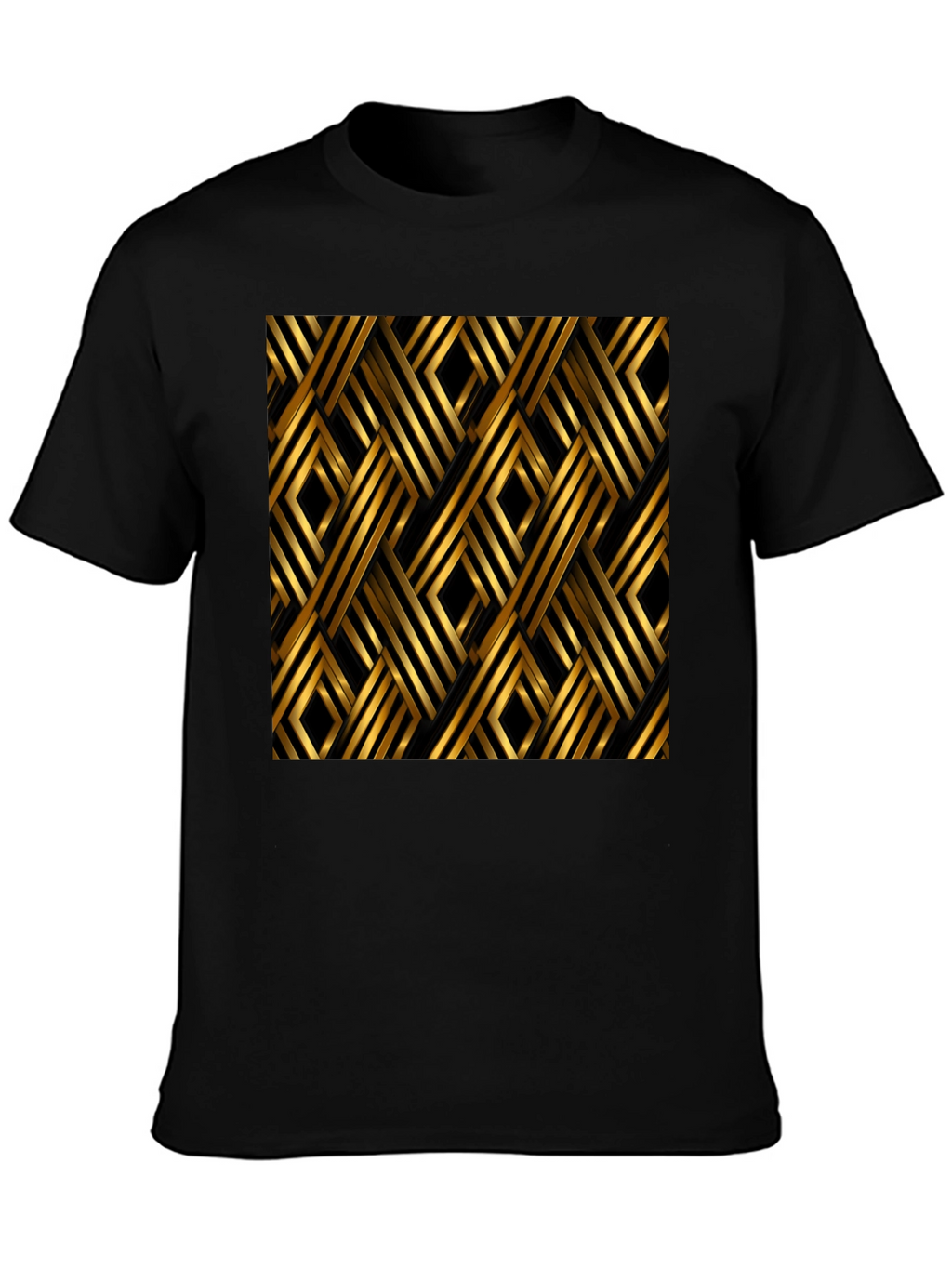 Geometric Gold Pattern T-Shirt