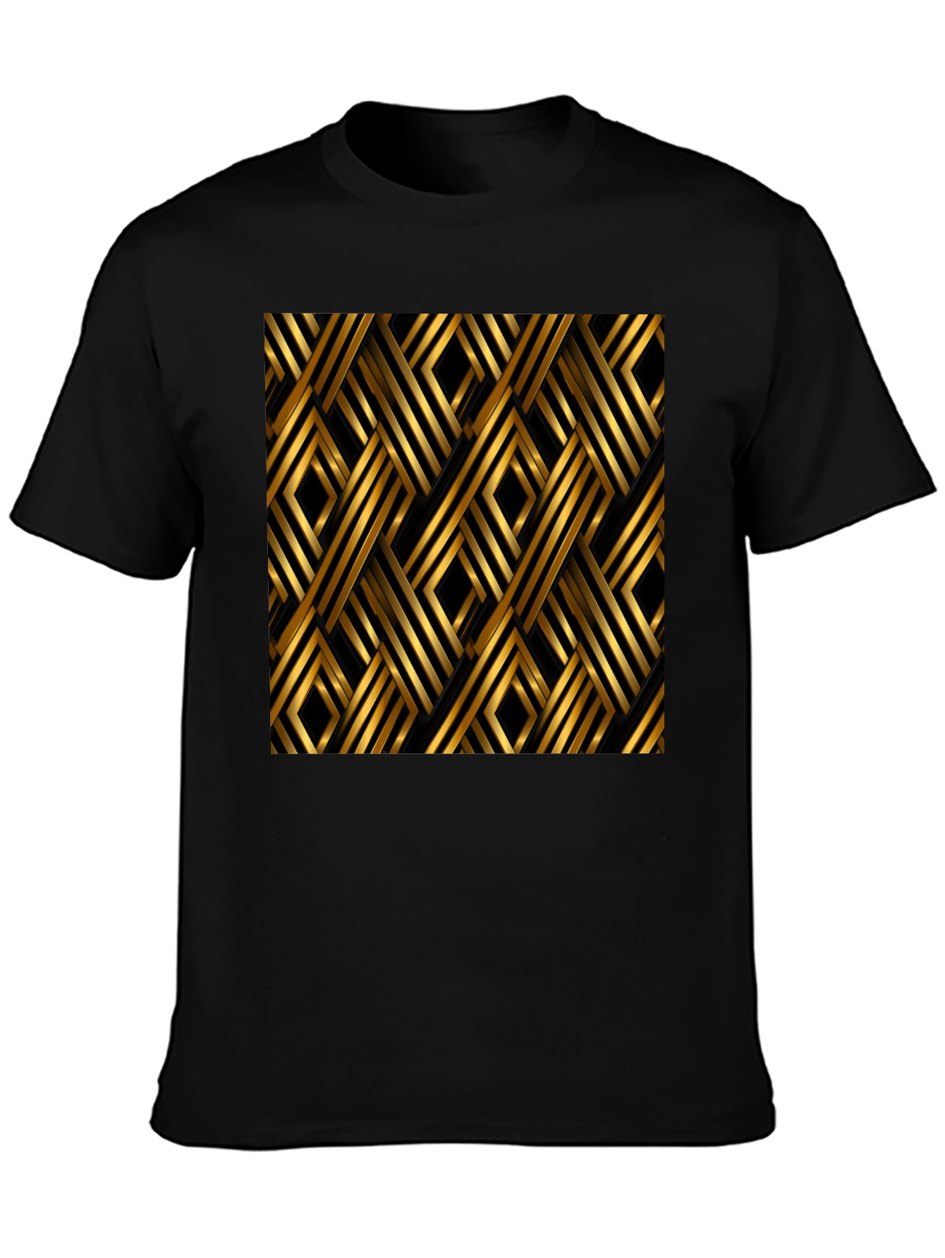 Geometric Gold Pattern T-Shirt
