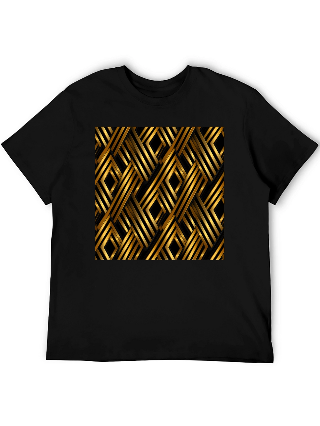 Geometric Gold Pattern T-Shirt