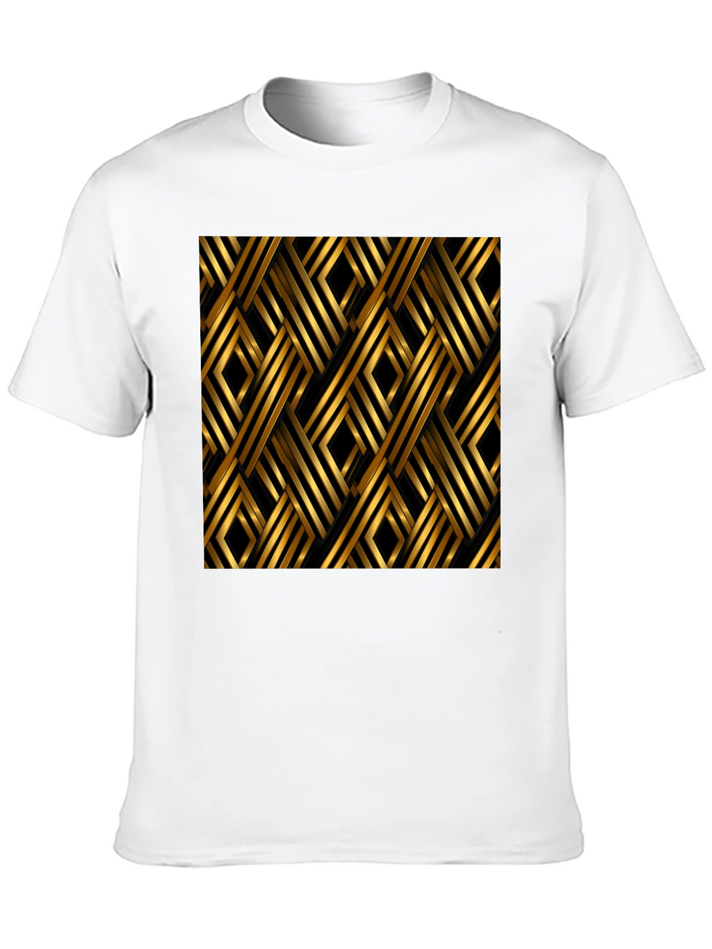 Geometric Gold Pattern T-Shirt