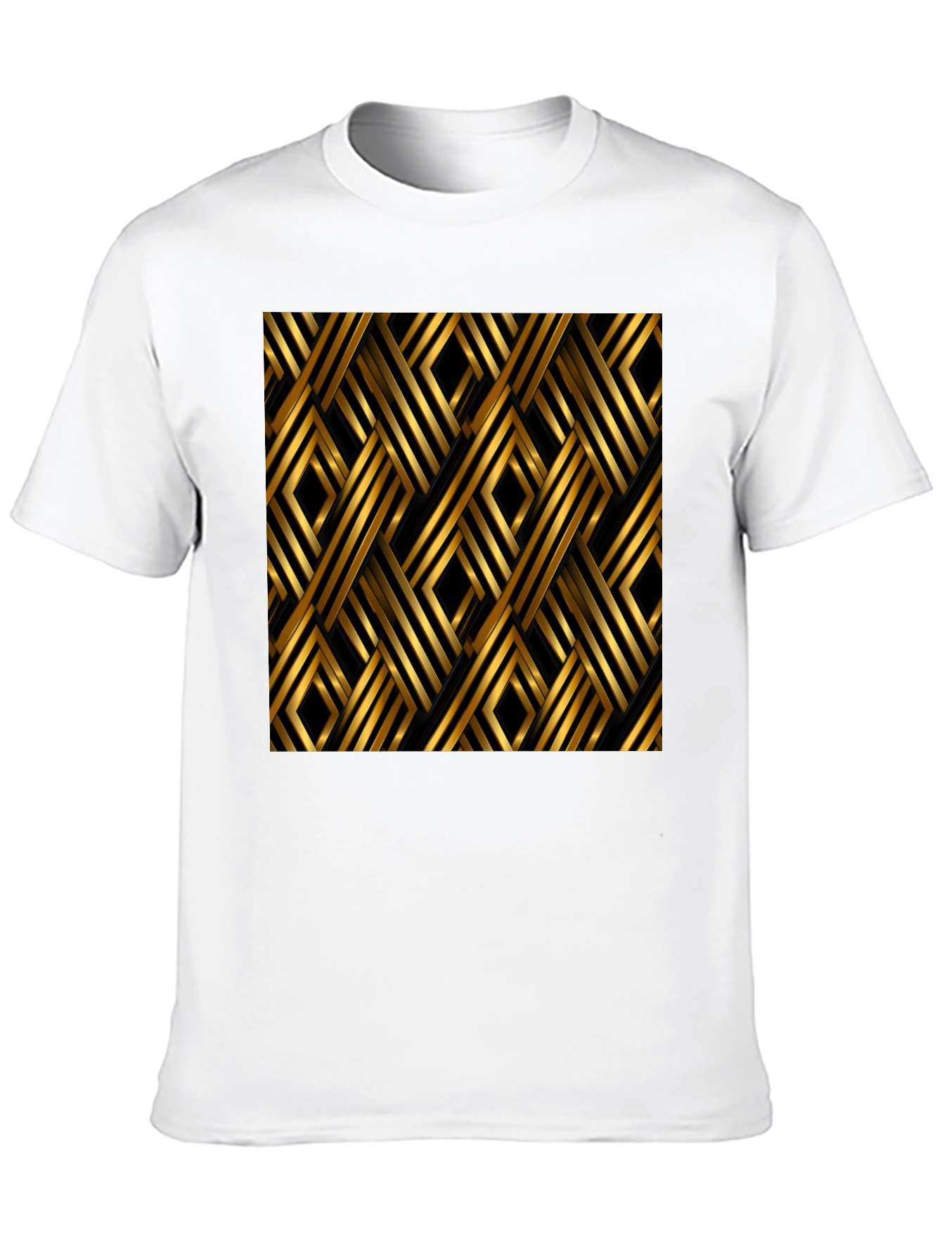 Geometric Gold Pattern T-Shirt